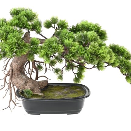 Künstliche Bonsai-Kiefer, ca. 37cm hoch, grün