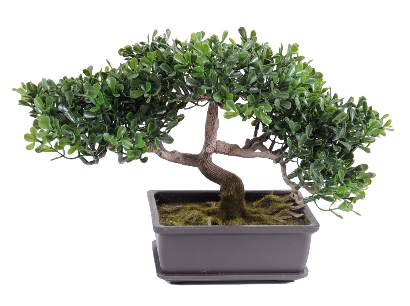 Künstlicher Mini Bonsai Tee, ca. 22cm hoch, grün 1 Künstlicher Mini Bonsai Tee, ca. 22cm hoch, grün