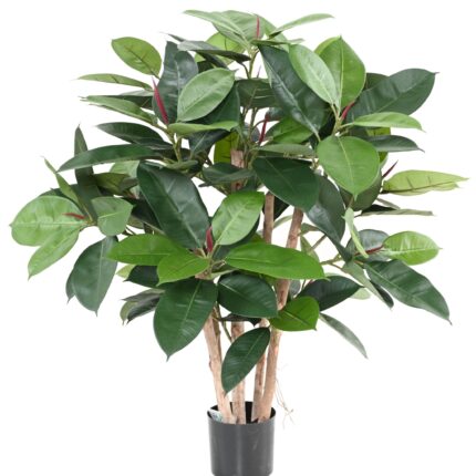 Künstlicher Gummibaum, ca. 90cm hoch, grün