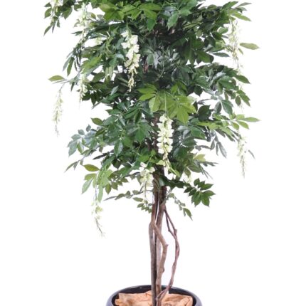 Künstlicher Wisteria Baum, ca. 110cm hoch, weiß-grün