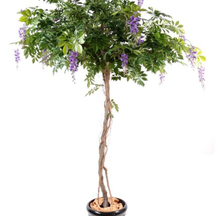 Künstlicher Wisteria Baum, ca. 235cm hoch, lavendelfarben