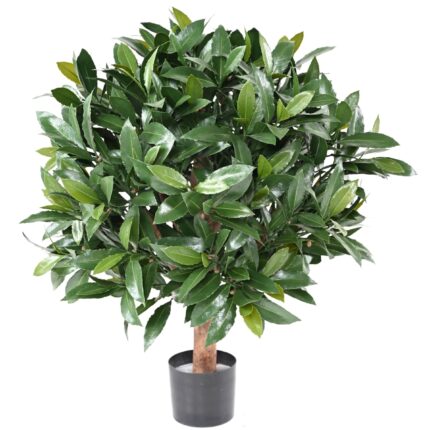 Künstliche Lorbeerkugel auf Stamm, ca 60cm - UV-Beständig, grün