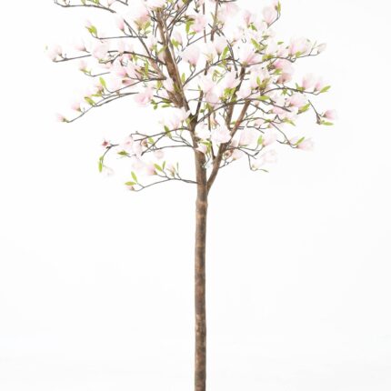 Künstlicher Japanischer Tulpenbaum, ca. 230cm hoch, Weiß-Rosa