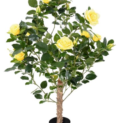 Künstlicher Rosenbaum, ca. 150cm hoch, gelb