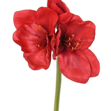 Künstliche Amaryllis, rot, ca. 60cm hoch - Pflegeleicht!