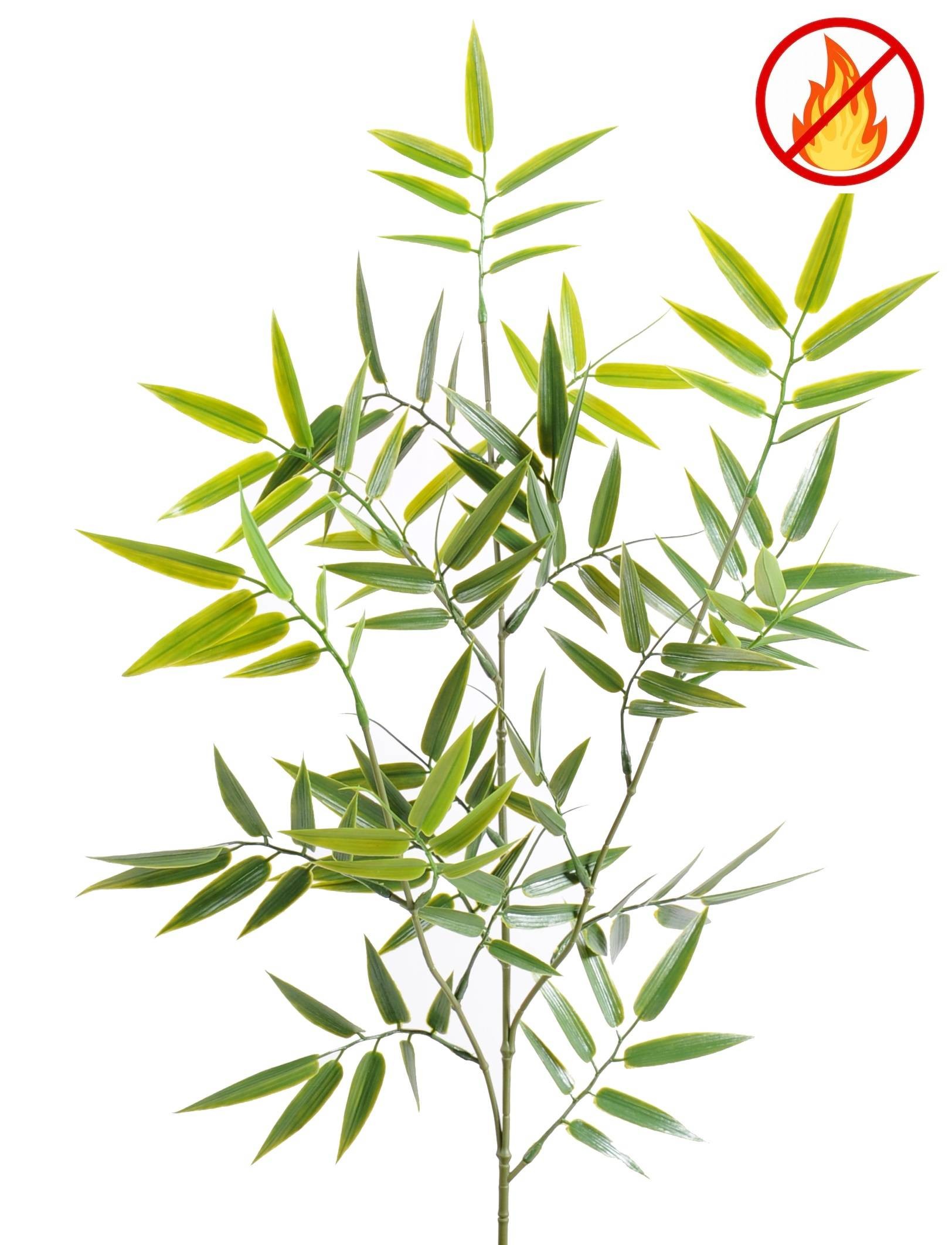 Künstlicher Bambuszweig, ca 70cm, Schwer entflammbar B1/RF2, grün 1 Künstlicher Bambuszweig, ca 70cm, Schwer entflammbar B1/RF2, grün
