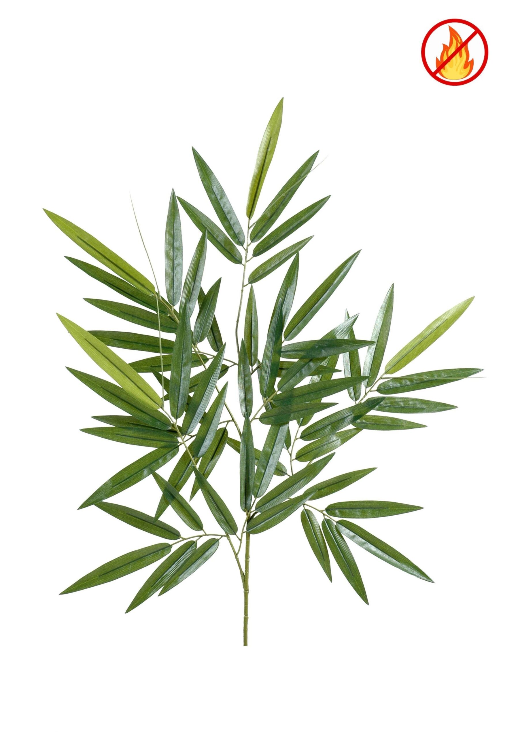 Bambus Zweig, 77cm, Schwer entflammbar B1/RF2, grün 1 Bambus Zweig, 77cm, Schwer entflammbar B1/RF2, grün