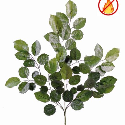 Künstlicher Buchen-Zweig, ca 70cm, Schwer entflammbar B1/RF2, grün