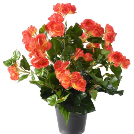 Künstliche Begonie Koralle, ca 35cm, orange