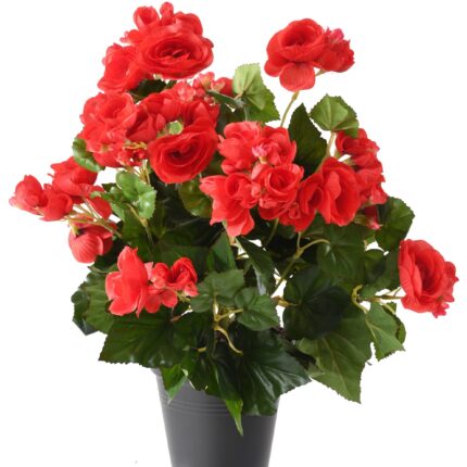 Künstliche Begonie, ca 35cm, rot