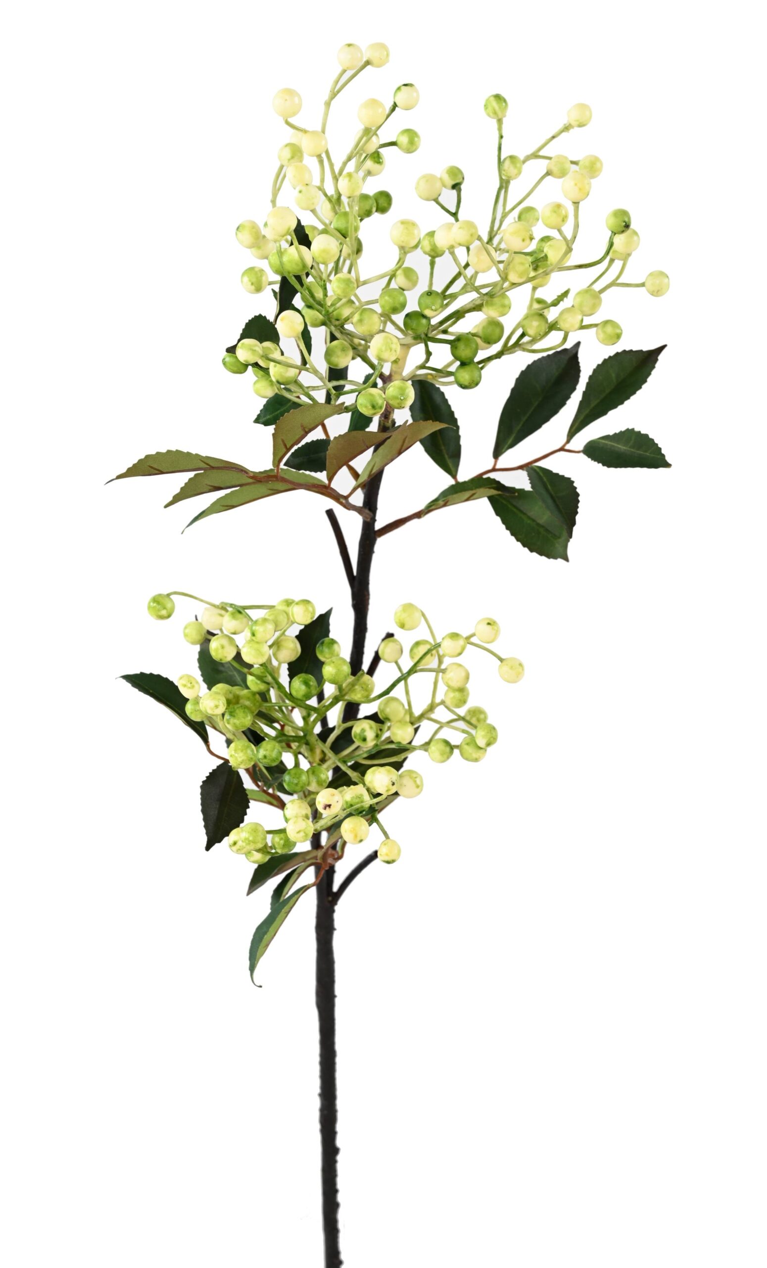 Künstlicher Zweig mit weissen Beeren, ca 85cm, weiss 1 Künstlicher Zweig mit weissen Beeren, ca 85cm, weiss