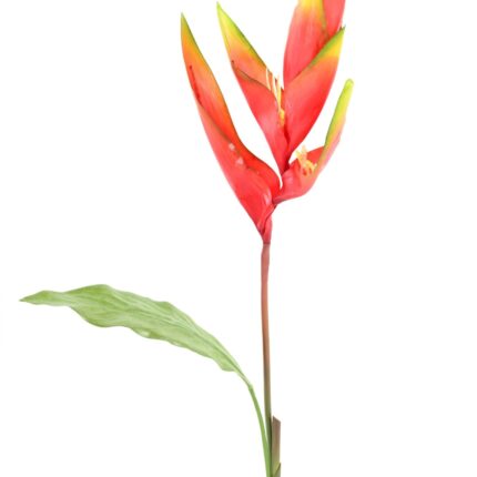 Künstliche Paradiesvogelblume, rot, ca. 95cm hoch