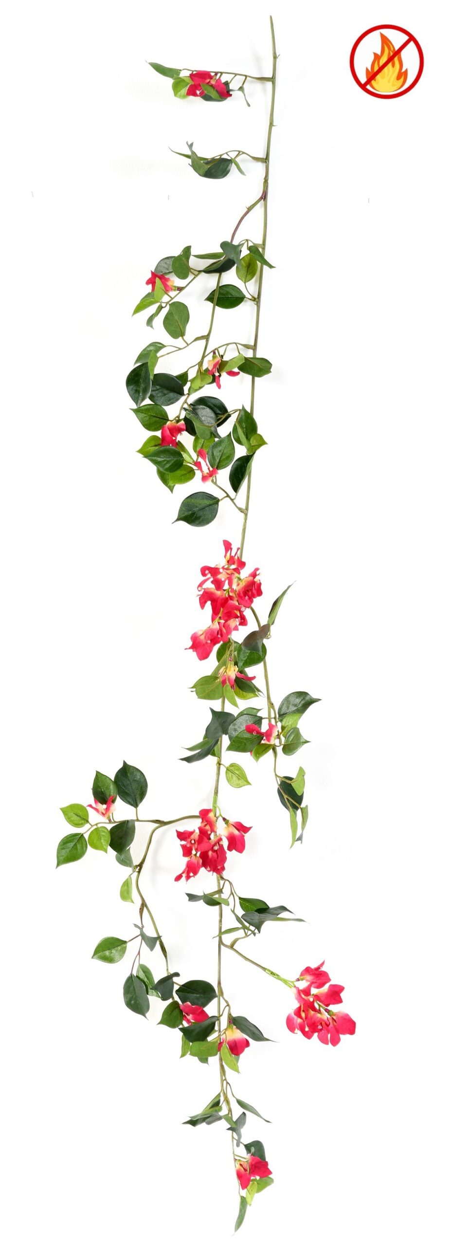 Bougainvillea Girlande, ca 110cm, Schwer entflammbar B1/RF2, fuchsia 1 Bougainvillea Girlande, ca 110cm, Schwer entflammbar B1/RF2, fuchsia