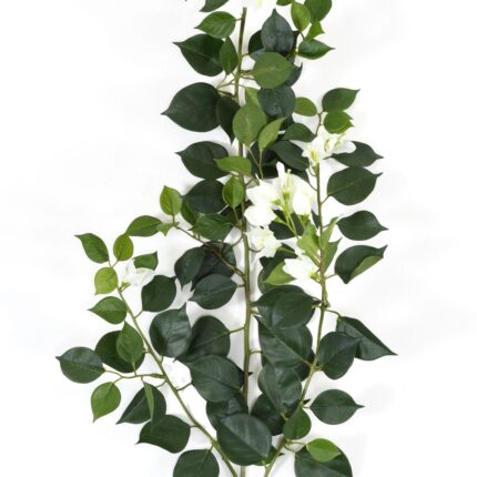Künstlicher Bougainvillea Zweig, ca 80cm, weiss