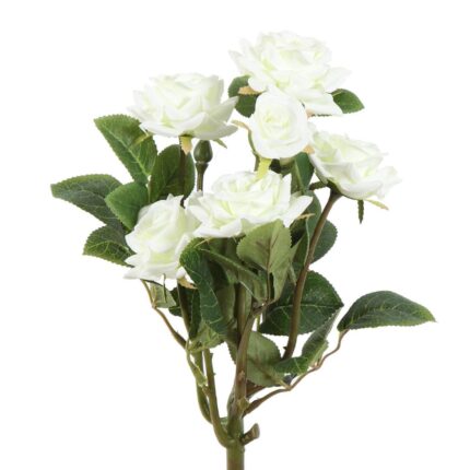 Künstliche Rose, weiß, ca. 30cm hoch - Pflegeleicht & Elegant