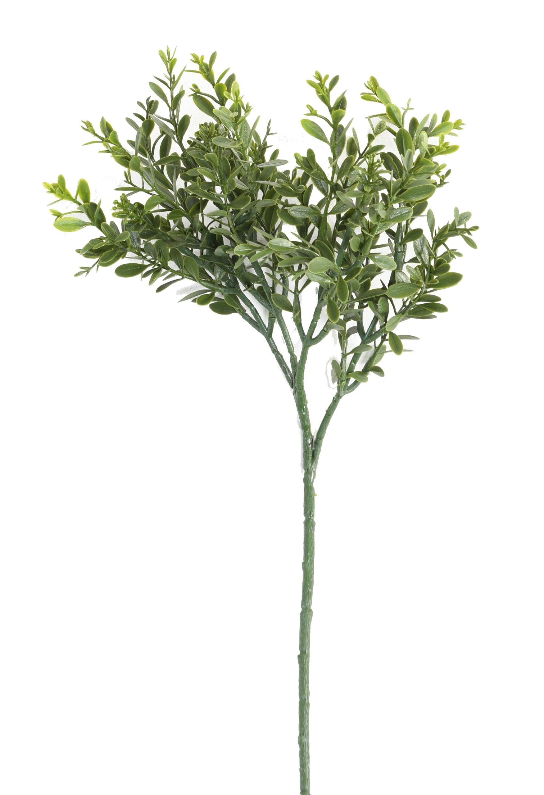 Künstlicher Buchsbaumzweig, ca 45cm, UV-Beständig, grün 1 Künstlicher Buchsbaumzweig, ca 45cm, UV-Beständig, grün