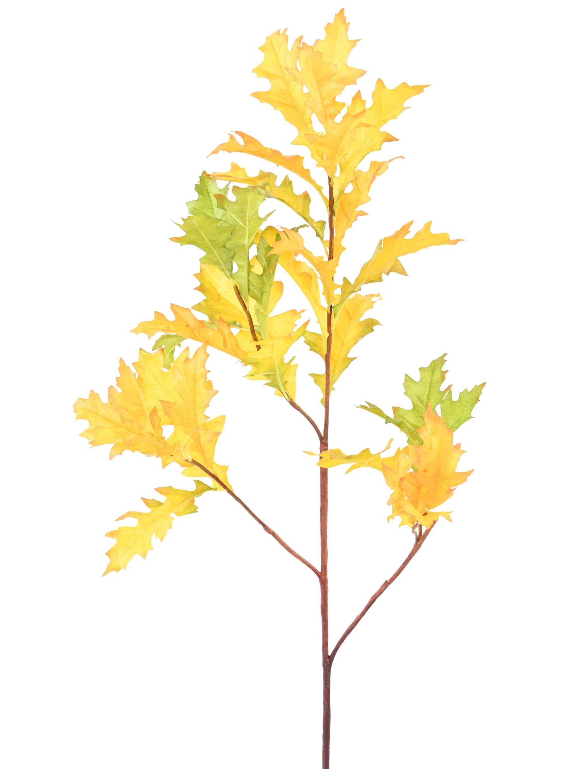 Künstlicher Eichenblattzweig, ca 110cm, herbstlich 1 Künstlicher Eichenblattzweig, ca 110cm, herbstlich