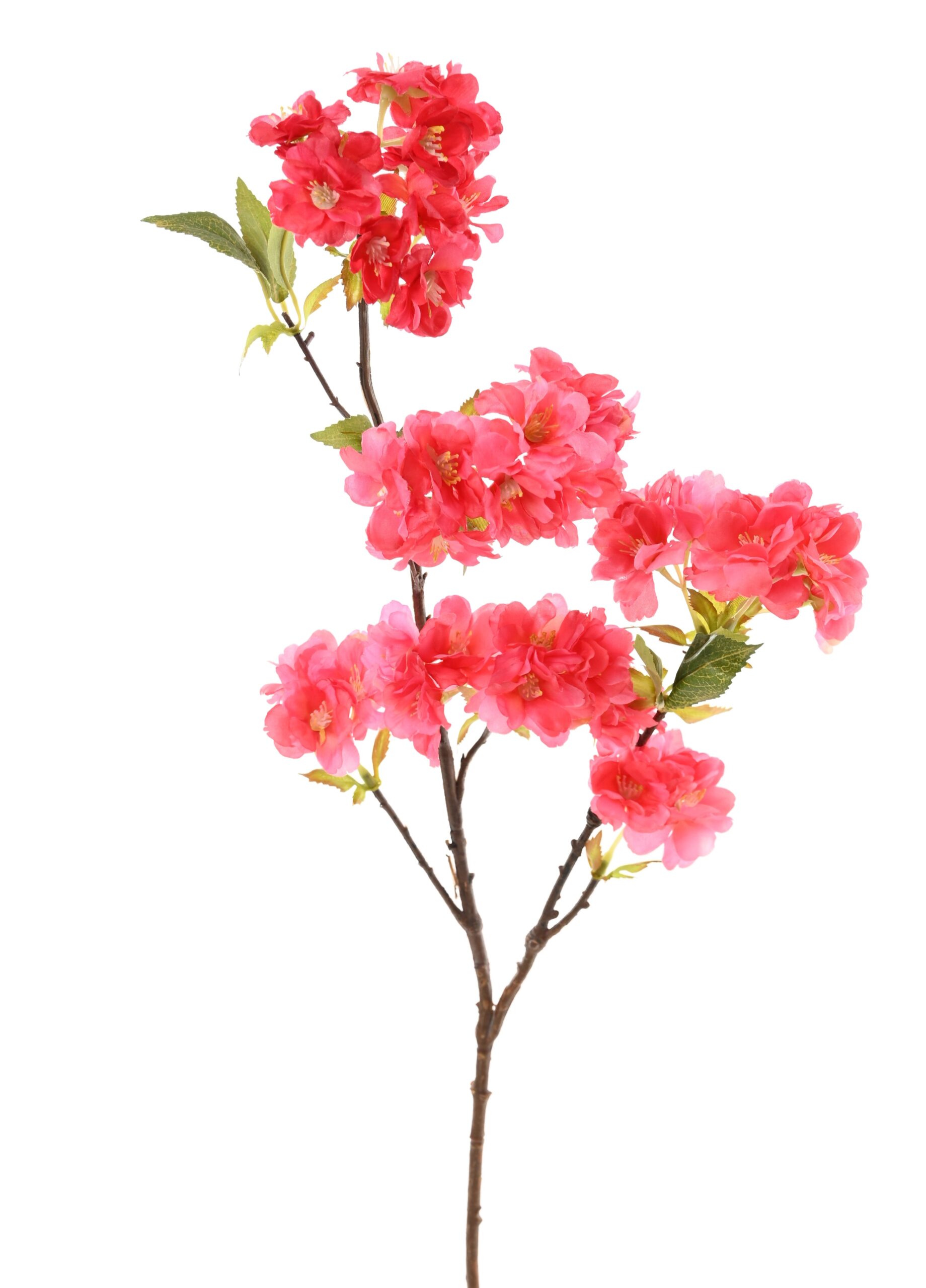 Künstlicher Kirschblütenzweig, ca 80cm, hellrot 1 Künstlicher Kirschblütenzweig, ca 80cm, hellrot