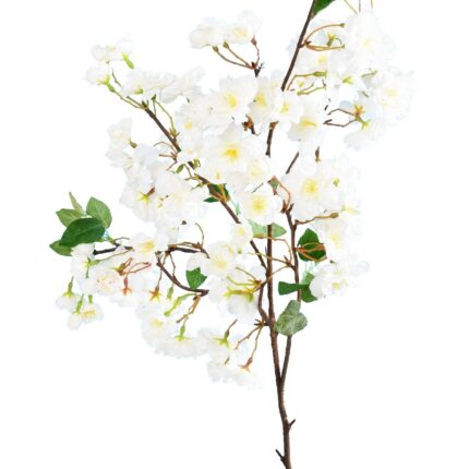 Künstlicher Kirschzweig, ca 105cm, weiss