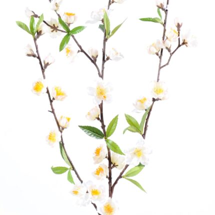 Künstlicher Kirschbaumzweig, ca 70cm, weiss