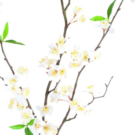 Künstlicher Kirschzweig, ca 115cm, weiss