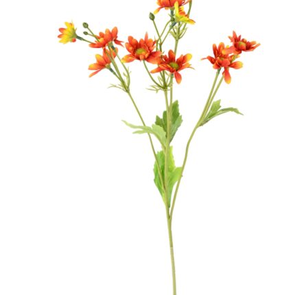 Künstliche Chrysantheme, orange, ca. 55cm hoch