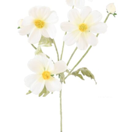 Künstliche Cosmos-Blume, weiß, ca. 62cm hoch