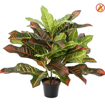 Künstlicher Croton Busch, 42cm, Schwer entflammbar B1/RF2