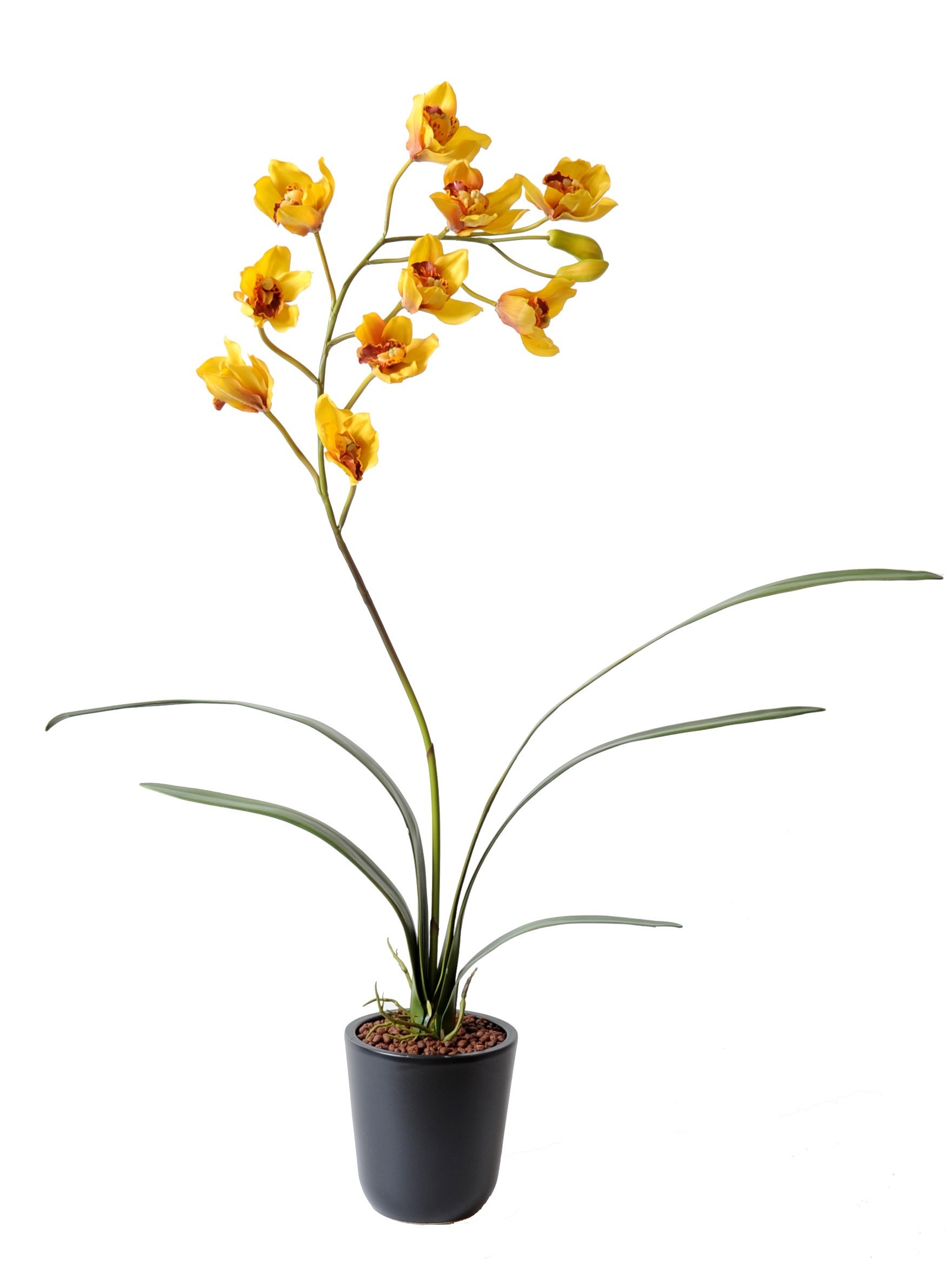 Künstlicher Cymbidium, ca 80cm, gelb 1 Künstlicher Cymbidium, ca 80cm, gelb