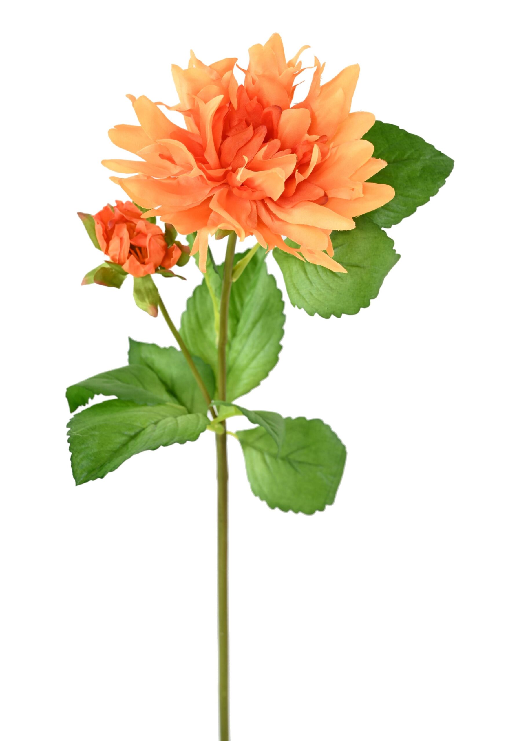 Künstliche Dahlie, orange, ca. 75cm hoch - Pflegeleicht! 1 Künstliche Dahlie, orange, ca. 75cm hoch - Pflegeleicht!