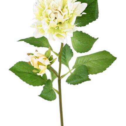 Künstliche Dahlie, weiß, ca. 75cm hoch - Pflegeleicht!