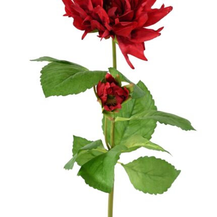 Künstliche Dahlie, rot, ca. 75cm hoch - Elegante Deko