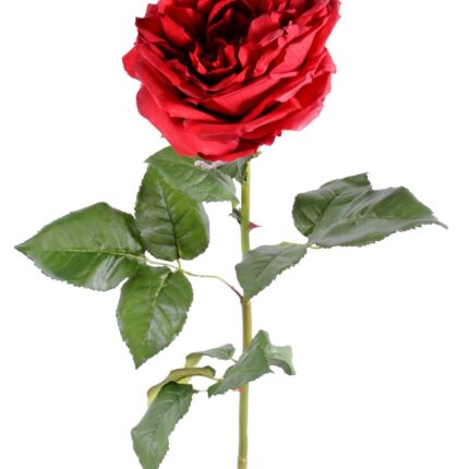 Künstliche Rose, rot, ca. 85cm hoch – Pflegeleicht & Elegant