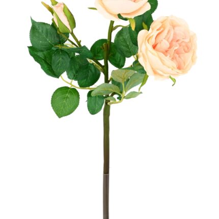 Künstliche Lachsfarbene Rose, ca. 55cm hoch, pflegeleicht