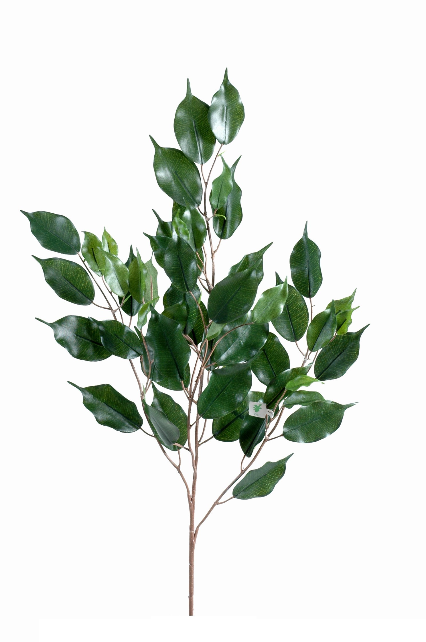 Künstlicher Ficus Zweig, ca 76cm, grün 1 Künstlicher Ficus Zweig, ca 76cm, grün
