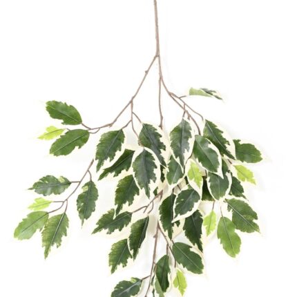 Künstlicher Ficus Zweig, ca 60cm, bunt