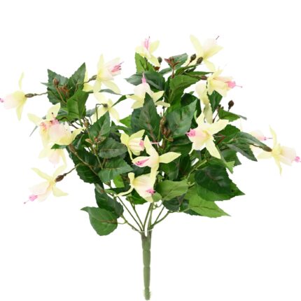 Künstliche Glockenblume, ca 37cm, weiss