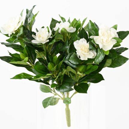 Künstliche Gardenie, ca 40cm, weiss