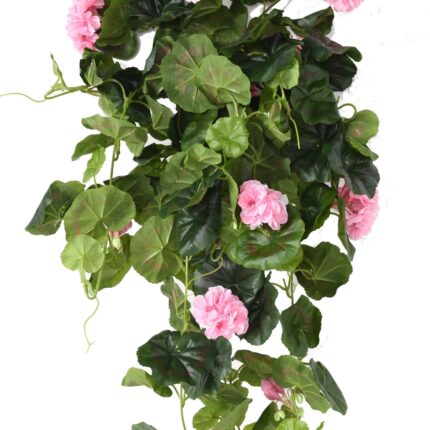 Künstliche Geranium Hängepflanze, ca. 60cm, feuerbeständig, pink