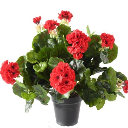 Künstliche Geranie, ca 35cm, rot