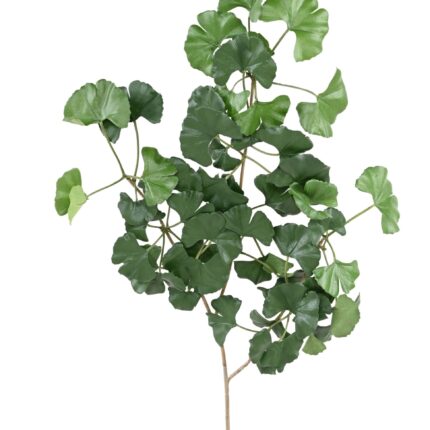 Künstlicher Ginkgo-Zweig, ca 60cm, Schwer entflammbar B1/RF2, grün