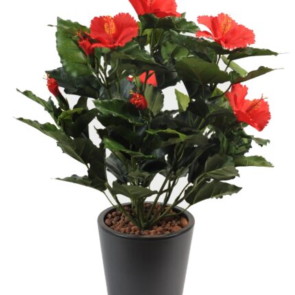Künstlicher Hibiskus Steckzweig, ca 45cm, rot