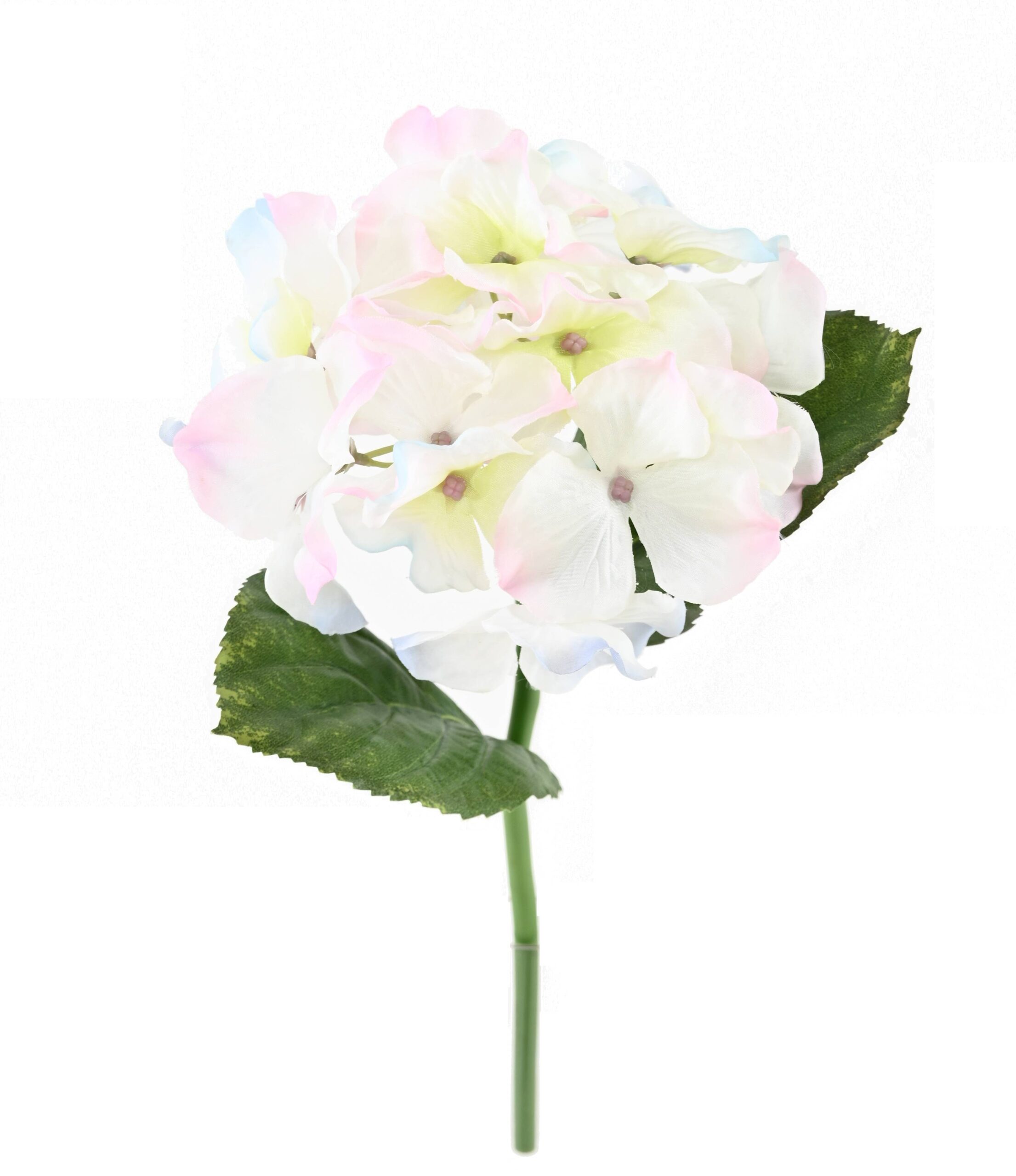 Künstliche Hortensie, weiß-rosa, ca. 30cm hoch 1 Künstliche Hortensie, weiß-rosa, ca. 30cm hoch