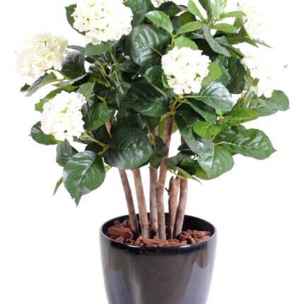 Künstlicher Hortensienbusch, ca 80cm, weiss