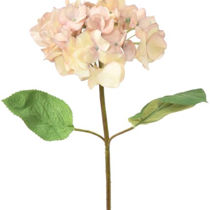 Künstliche Hortensie, pink-gelb, ca. 65cm hoch
