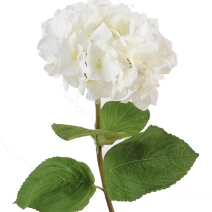 Künstliche Hortensie, weiß, ca. 80cm hoch - Pflegeleicht!