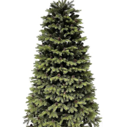 Künstlicher Weihnachtsbaum Kiefer mit Zapfen PE/PVC, ca. 210cm
