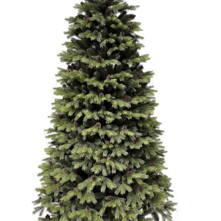 Künstlicher Weihnachtsbaum Kiefer mit Zapfen PE/PVC, ca. 240cm