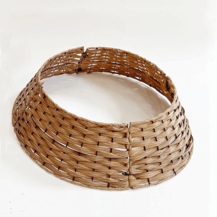 Rattan Weihnachtsbaumrock | Weihnachtsbaumständer-Abdeckung | - Korb in braun -50×60 cm