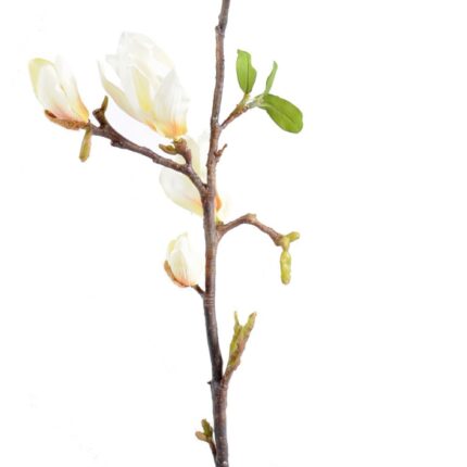 Künstliche Magnolienblüte, weiß, ca. 83cm hoch